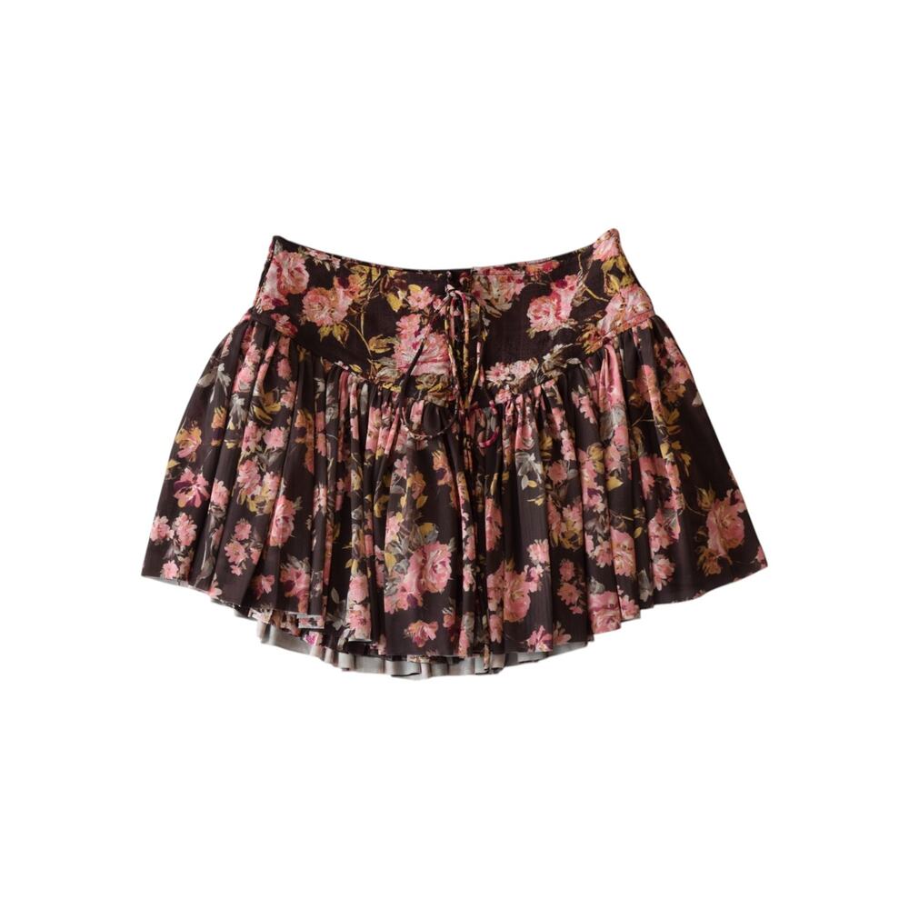 NWT Francesca's Floral Pleated Skort Small Cottagecore Fairy